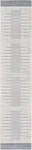 Nourison Astra Machine Washable Geometric Ivory Blue 2'2" x 12' Area -Rug, Easy -Cleaning, Non Shedding, Bed Room, Living Room, Dining Room, Kitchen (2x12)