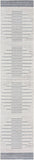 Nourison Astra Machine Washable Geometric Ivory Blue 2'2" x 12' Area -Rug, Easy -Cleaning, Non Shedding, Bed Room, Living Room, Dining Room, Kitchen (2x12)