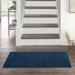 Nourison Essentials Indoor/Outdoor Midnight Blue 2' x 4' Area Rug, Easy Cleaning, Non Shedding, Bed Room, Living Room, Dining Room, Backyard, Deck, Patio (2x4)