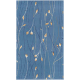 Nourison Grafix Light Blue 3' x 5' Area -Rug, Modern, Botanical , Bed Room, Living Room, Dining Room, Kitchen, Easy -Cleaning, Non Shedding (3x5)