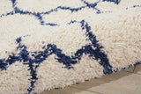 Nourison Amore Bohemian Ivory/Blue 3'2" x 5' Area -Rug, Easy -Cleaning, Non Shedding, Bed Room, Living Room, Dining Room, Kitchen (3x5)
