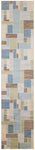 Nourison Astra Machine Washable Mid-Century Modern Blue Green Multi 2'2" x 10' Area -Rug, Easy -Cleaning, Non Shedding, Bed Room, Living Room, Dining Room, Kitchen (2x10)