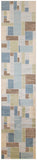 Nourison Astra Machine Washable Mid-Century Modern Blue Green Multi 2'2" x 10' Area -Rug, Easy -Cleaning, Non Shedding, Bed Room, Living Room, Dining Room, Kitchen (2x10)