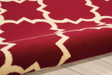 Nourison Grafix Moroccan Red 5'3" x 7'3" Area -rug, Easy -cleaning, Non Shedding, Bed Room, Living Room, Dining Room, Kitchen (5x7)