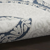 Nourison Calobra Beach Blue 2'2" x 7'6 Area-Rug, Easy-Cleaning, Non Shedding, Bed Room, Living Room, Dining Room, Kitchen (2x8)