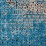 Nourison Karma Vintage Damask Blue 2'2" x 3'9" Area Rug, Easy Cleaning, Non Shedding, Bed Room, Living Room, Dining Room, Kitchen (2x4)