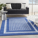 Nourison Whimsicle Geometric Navy 5' x 7' Area Rug, Easy Cleaning, Non Shedding, Bed Room, Living Room, Dining Room, Kitchen (5x7)