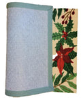 Nourison Accent Rug Merry Christmas Poinsettia Holly Berry Print, Non-Slip Backing 24 x 36 Inches