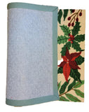 Nourison Accent Rug Merry Christmas Poinsettia Holly Berry Print, Non-Slip Backing 24 x 36 Inches