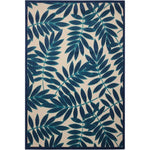 Nourison Aloha Indoor/Outdoor Navy 3'6" x 5'6" Area Rug, Easy Cleaning, Non Shedding, Bed Room, Living Room, Dining Room, Backyard, Deck, Patio (4x6)
