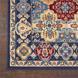 Nourison Grafix Multicolor 2'3" x 7'6" Area -Rug, Moroccan, Bordered, Bed Room, Living Room, Dining Room, Kitchen, Easy -Cleaning, Non Shedding, (8' Runner)