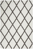 Nourison Feather Soft Trellis Ivory Charcoal 5'3' x 7'3' Area -Rug, Easy -Cleaning, Non Shedding, Bed Room, Living Room, Dining Room, Kitchen (5x7)