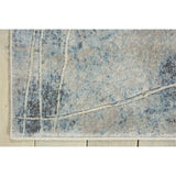 Nourison Somerset Nature Silver/Blue 2' x 5'9" Area Rug, Easy Cleaning, Non Shedding, Bed Room, Living Room, Dining Room, Kitchen (2x6)