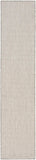 Nourison Courtyard Indoor/Outdoor Ivory Silver 2'2" x 16' Area Rug, Easy Cleaning, Non Shedding, Bed Room, Living Room, Dining Room, Backyard, Deck, Patio (2x16)