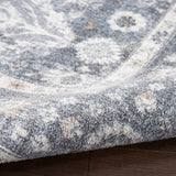 Nourison Astra Machine Washable Dark Blue 2'2" x 8' Area Rug Easy Clean, Non Shedding, Bed Room, Living Room, Dining Room, Kitchen (8' Runner)