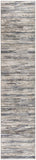 Nourison Serenity Home Abstract Ivory Grey Blue 2'2" x 7'6 Area -Rug, Easy -Cleaning, Non Shedding, Bed Room, Living Room, Dining Room, Backyard, Deck, Patio (2x8)