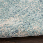 Nourison Astra Machine Washable Abstract Blue Ivory 4' x 6' Area -Rug, Easy -Cleaning, Non Shedding, Bed Room, Living Room, Dining Room, Kitchen (4x6)
