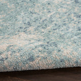 Nourison Astra Machine Washable Abstract Blue Ivory 5'3" x 7' Area -Rug, Easy -Cleaning, Non Shedding, Bed Room, Living Room, Dining Room, Kitchen (5x7)