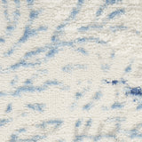 Nourison Pompeii Nature Ivory Grey Blue 2'3" x 7'6" Area Rug, Easy Cleaning, Non Shedding, Bed Room, Living Room, Dining Room, Kitchen (2x8)