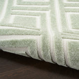 Nourison Casual Green 5'3" x 7' Area Rug Easy Clean, Non Shedding, Bed Room, Living Room, Dining Room, Kitchen (5' x 7')