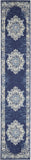 Nourison Grafix Navy Blue 2'3'' x 7'6'' Traditional Area-Rug, Modern, Easy-Cleaning, Non Shedding, Bed Room, Living Room, Dining Room, Kitchen, (8' Runner)