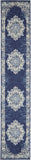Nourison Grafix Navy Blue 2'3" x 12' Area Rug Easy Clean, Non Shedding, Bed Room, Living Room, Dining Room, Kitchen (12' Runner)