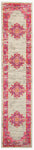 Nourison Passion Ivory/Fuchsia 2'2'' x 7'6'' Area-Rug, Boho, Traditional, Easy-Cleaning, Non Shedding, Bed Room, Living Room, Hallway, (8' Runner)