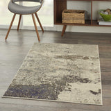 Nourison Celestial Modern Abstract Ivory/Grey 3' x 5' Area Rug, Easy Cleaning, Non Shedding, Bed Room, Living Room, Dining Room, Kitchen (3x5)