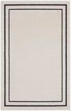 Nourison Essentials Indoor/Outdoor Ivory/Black 2' x 4' Area -Rug, Easy -Cleaning, Non Shedding, Bed Room, Living Room, Dining Room, Backyard, Deck, Patio (2x4)