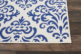 Nourison Grafix Vintage White/Blue 2'3" x 7'6" Area -Rug, Easy -Cleaning, Non Shedding, Bed Room, Living Room, Dining Room, Kitchen (2x7)" }