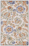 Nourison Aloha Indoor/Outdoor Ivory Blue 2'8" x 4' Area Rug, Easy Cleaning, Non Shedding, Bed Room, Living Room, Dining Room, Backyard, Deck, Patio (3x4)