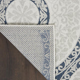 Nourison Calobra Beach Blue 2'2" x 7'6 Area-Rug, Easy-Cleaning, Non Shedding, Bed Room, Living Room, Dining Room, Kitchen (2x8)