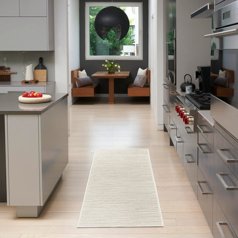 Nourison Casual Beige 2' x 6' Area Rug Easy Clean, Non Shedding, Bed Room, Living Room, Dining Room, Kitchen (6' Runner)