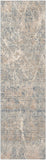 Nourison Splendid Abstract Beige Blue 2'2" x 7'6" Area Rug, Easy Clean, Non Shedding, Bed Room, Living Room, Dining Room, Kitchen (2x8)