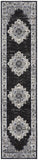Nourison Passion Bohemian Black Ivory 2'2'' x 10' Area-Rug, Easy-Cleaning, Non Shedding, Bed Room, Living Room, Dining Room, Kitchen (2x10)