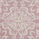 Nourison Jubilant Floral Ivory/Pink 5'3'' x Round Area-Rug, Easy-Cleaning, Non Shedding, Bed Room, Living Room, Dining Room, Kitchen (5 Round)