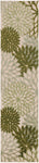 Nourison Aloha Indoor/Outdoor Ivory Green 2' x 6' Area Rug, Easy Cleaning, Non-Shedding, Bed Room, Living Room, Dining Room, Backyard, Patio, Deck (2x6)