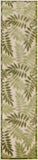 Nourison Aloha Indoor-Outdoor Ivory Green 2'3" x 8' Area Rug, Easy Cleaning, Non Shedding, Bed Room, Living Room, Dining Room, Backyard, Patio, Deck (2x8)