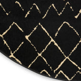 Nourison Grafix Tribal Black 5' Round Area Rug, 5'3" x Round