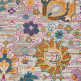 Nourison Passion Silver 5'3" x Round Area -Rug, Boho, Moroccan, Bed Room, Living Room, Dining Room, Kitchen, Easy -Cleaning, Non Shedding, (5' Round)