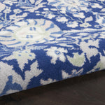 Nourison Whimsicle Traditional Navy Multicolor 5' x Round Area Rug, Easy Cleaning, Non Shedding, Bed Room, Living Room, Dining Room, Kitchen (5 Round)