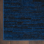 Nourison Essentials Indoor/Outdoor Midnight Blue 2' x 4' Area Rug, Easy Cleaning, Non Shedding, Bed Room, Living Room, Dining Room, Backyard, Deck, Patio (2x4)