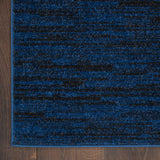 Nourison Essentials Indoor/Outdoor Midnight Blue 2' x 4' Area Rug, Easy Cleaning, Non Shedding, Bed Room, Living Room, Dining Room, Backyard, Deck, Patio (2x4)