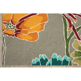 Nourison Fantasy Floral Grey 2'3" x 8' Area -Rug, Easy -Cleaning, Non Shedding, Bed Room, Living Room, Dining Room, Kitchen (2x8)