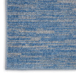 Nourison Essentials Indoor/Outdoor Blue/Grey 2' x 4' Area Rug, Easy Cleaning, Non Shedding, Bed Room, Living Room, Dining Room, Backyard, Deck, Patio (2x4)