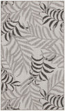 Nourison Garden Oasis Indoor/Outdoor Grey 3' x 5' Area Rug, Easy Clean, Non-Shedding, Bed Room, Living Room, Dining Room, Kitchen (3x5)