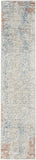Nourison Concerto Abstract Ivory/Multi 2'2" x 7'6" Area -Rug, Easy -Cleaning, Non Shedding, Bed Room, Living Room, Dining Room, Kitchen (2x8)