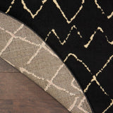 Nourison Grafix Tribal Black 5' Round Area Rug, 5'3" x Round