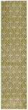 Nourison Essentials Indoor/Outdoor Green Ivory 2'2" x 7'6" Area Rug, Easy Cleaning, Non Shedding, Bed Room, Living Room, Dining Room, Backyard, Deck, Patio (2x8)