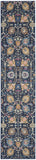 Nourison Passion Navy 2'2" x 10' Area Rug, Boho, Moroccan, Bed Room, Living Room, Dining Room, Kitchen, Easy Cleaning, Non Shedding, (10' Runner)
